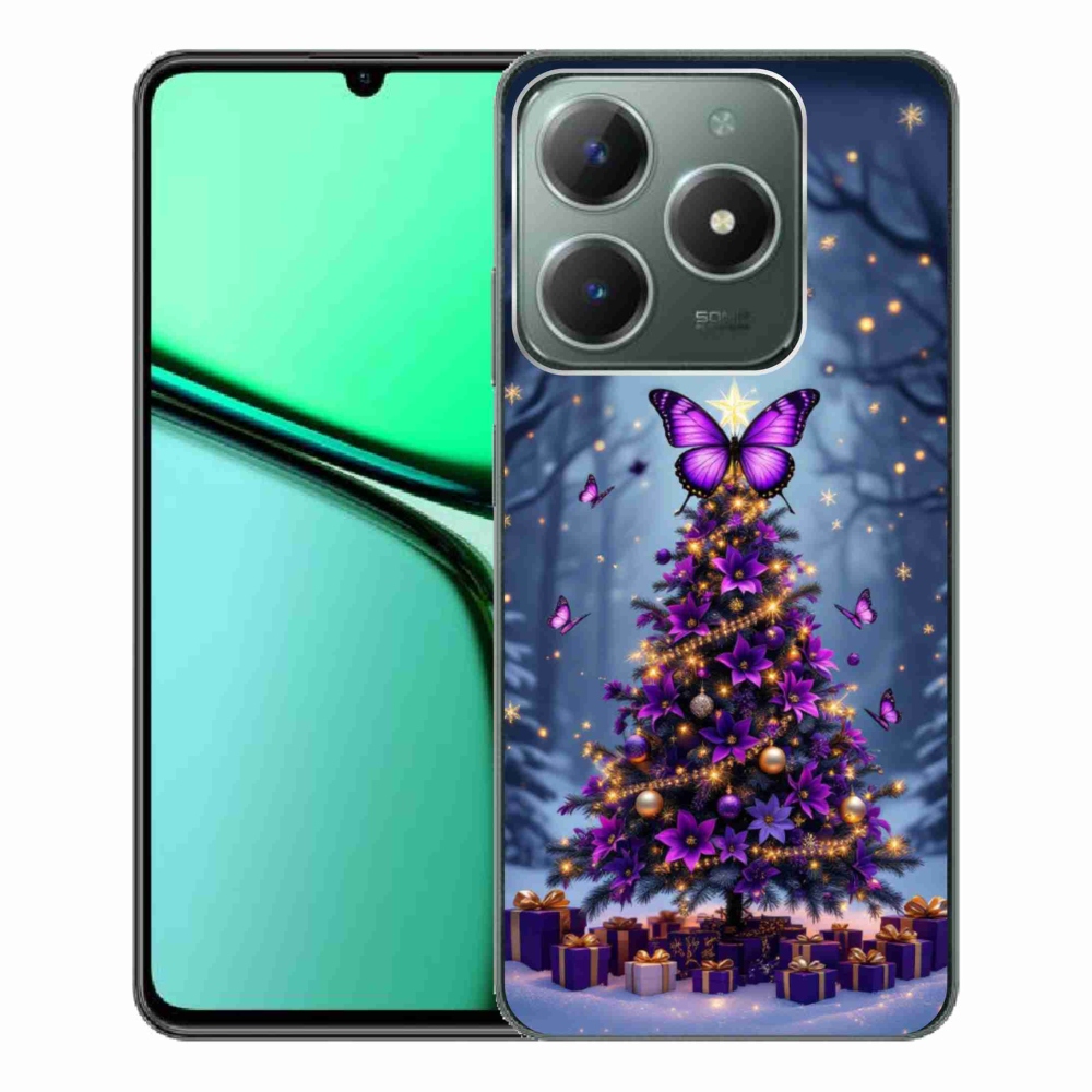mmCase gél tok a Realme C61-hez – pillangós karácsonyfa