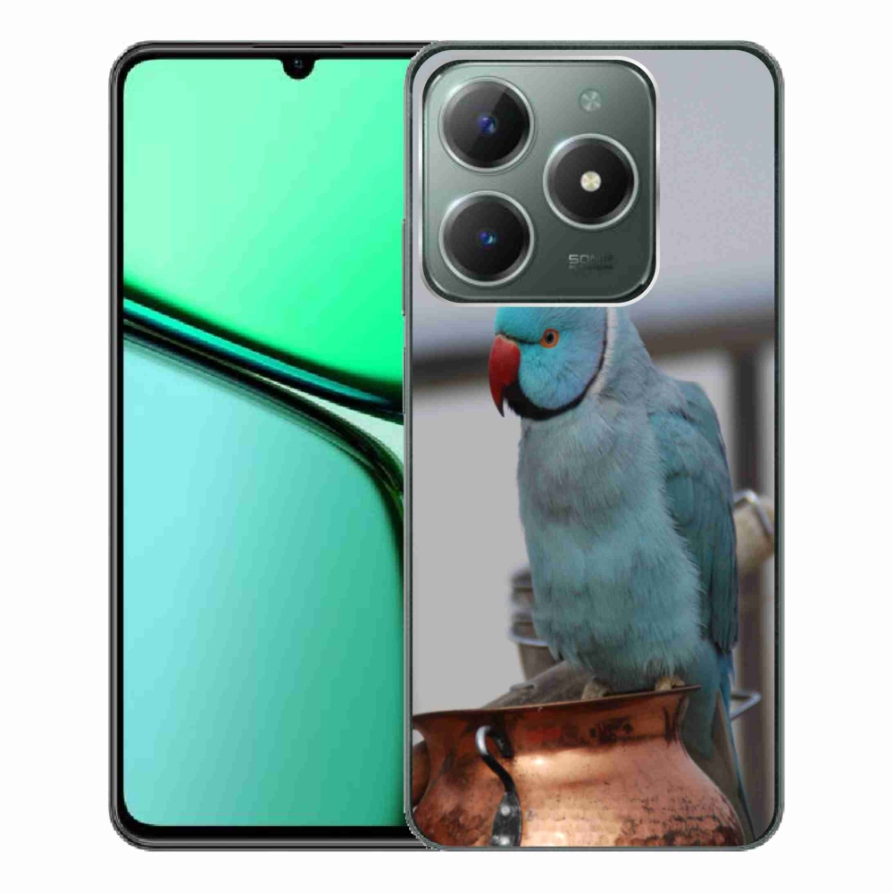 mmCase géltok a Realme C61-hez – kék alexandri papagáj