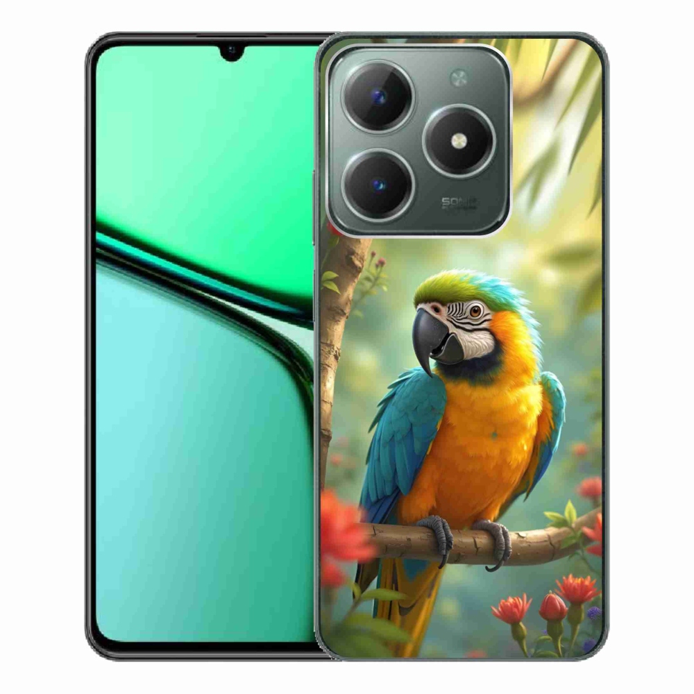 mmCase géltok a Realme C61-hez – kék-sárga ara papagáj