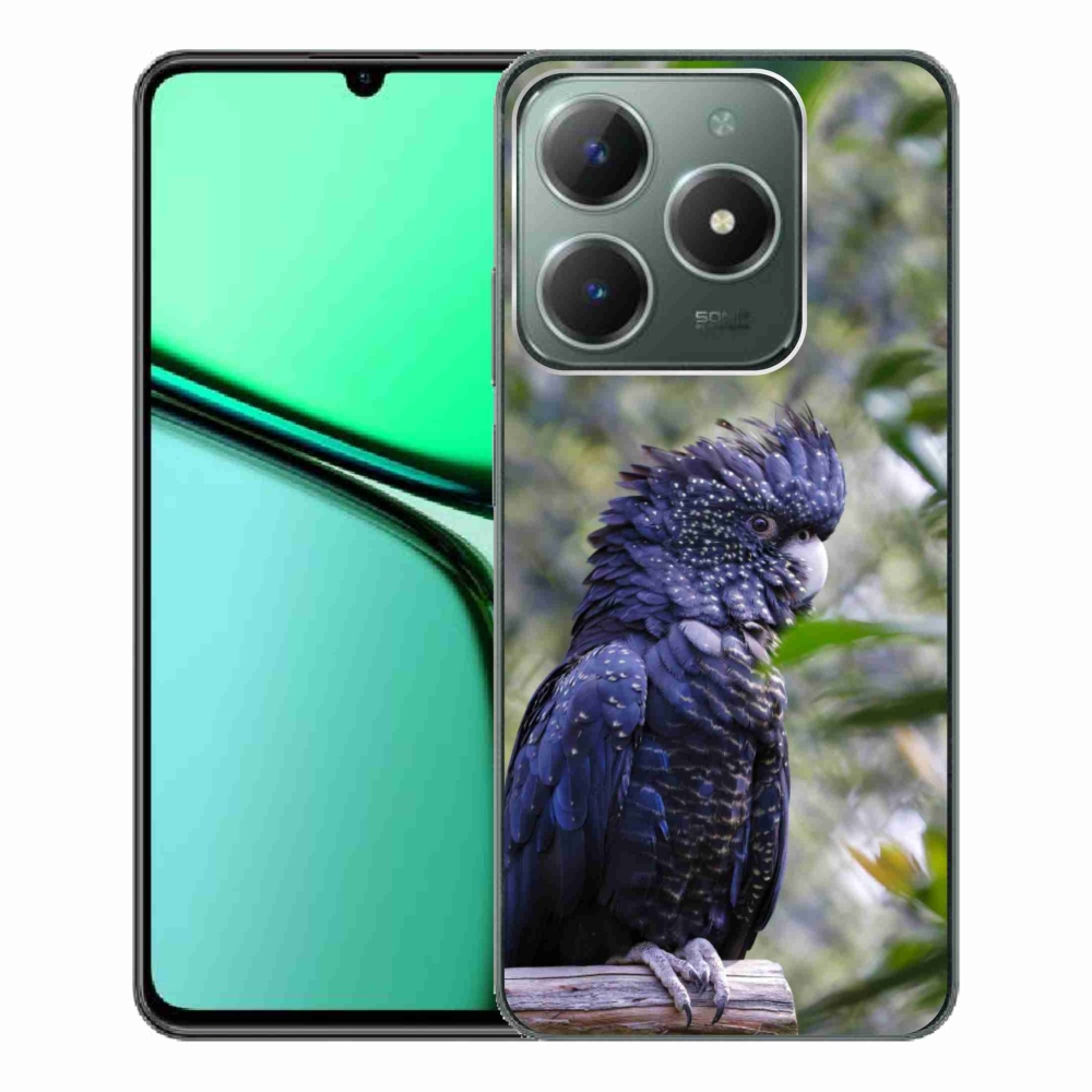 mmCase géltok a Realme C61-hez – fekete kakadu papagáj