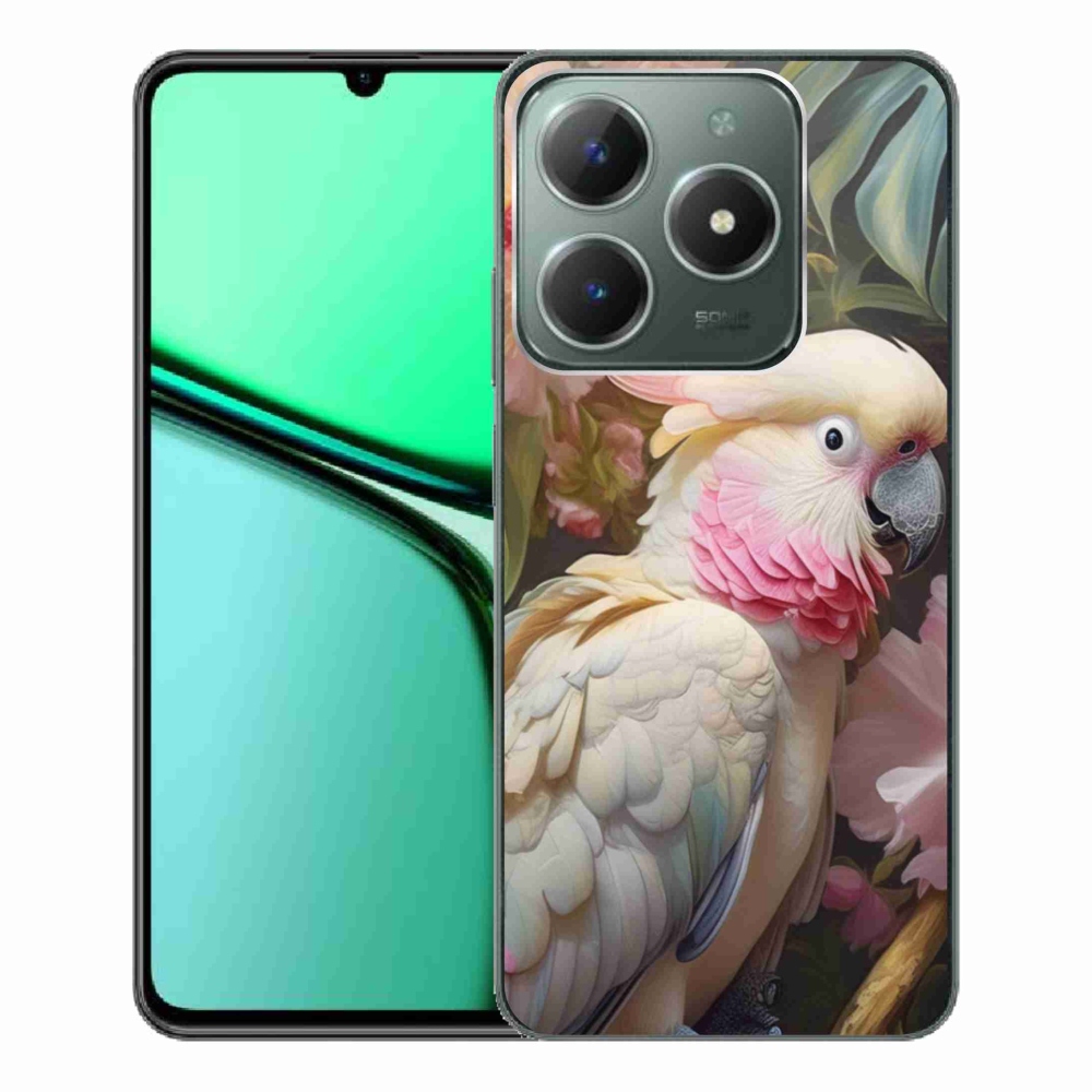 mmCase géltok a Realme C61-hez – rózsaszín kakadu papagáj 2