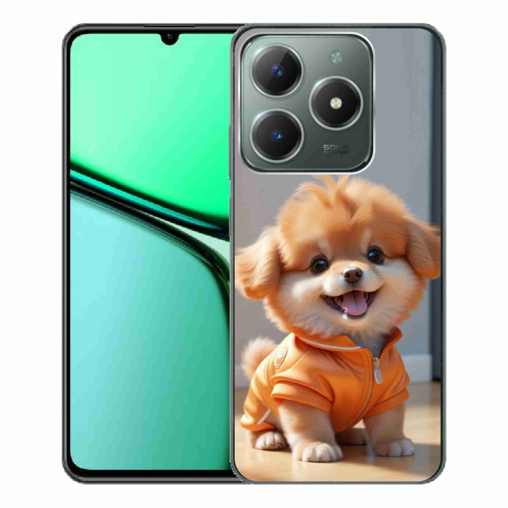 mmCase gél tok a Realme C61-hez – aranyos pomerániai pulóverben