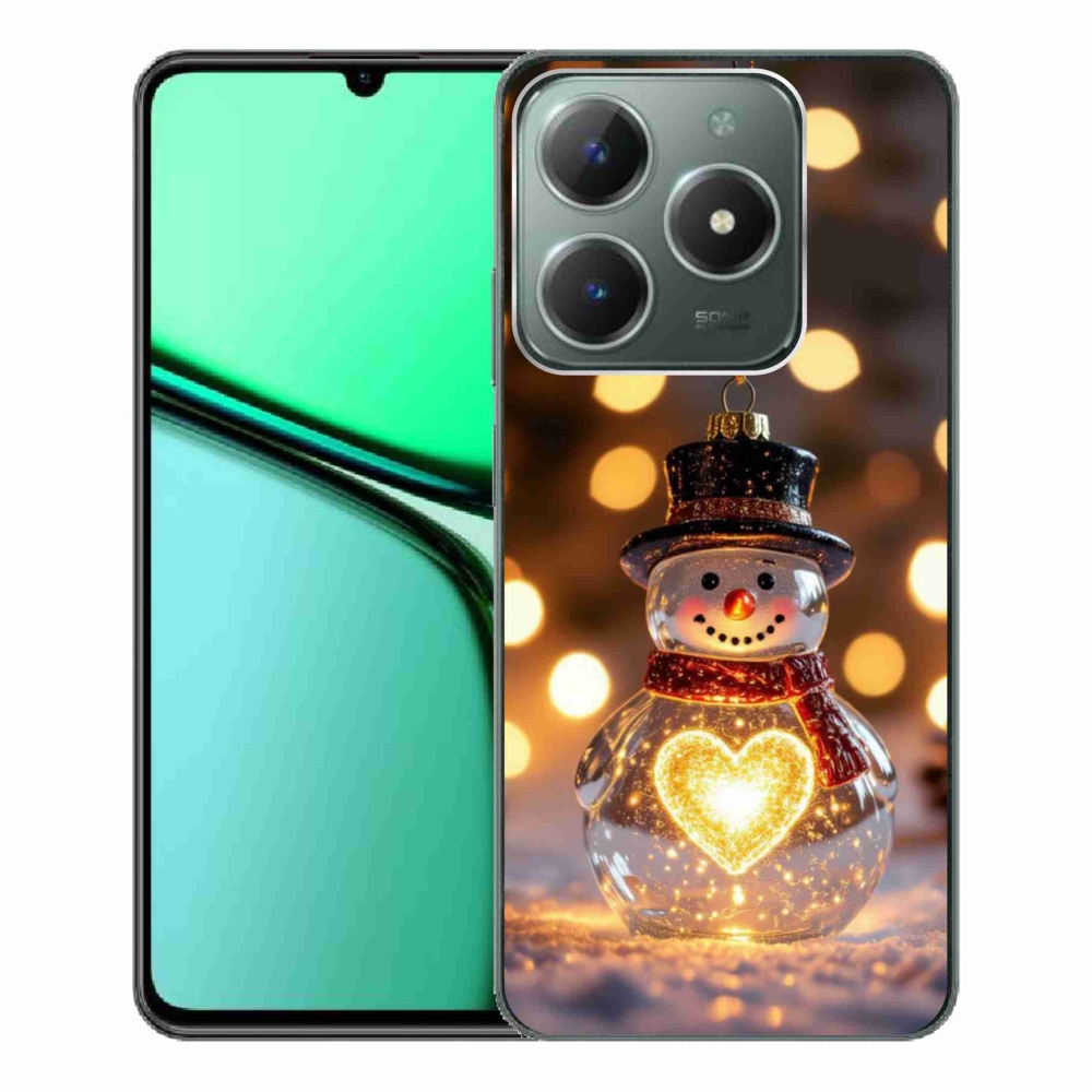 mmCase gél tok a Realme C61-hez – világító karácsonyi hóember