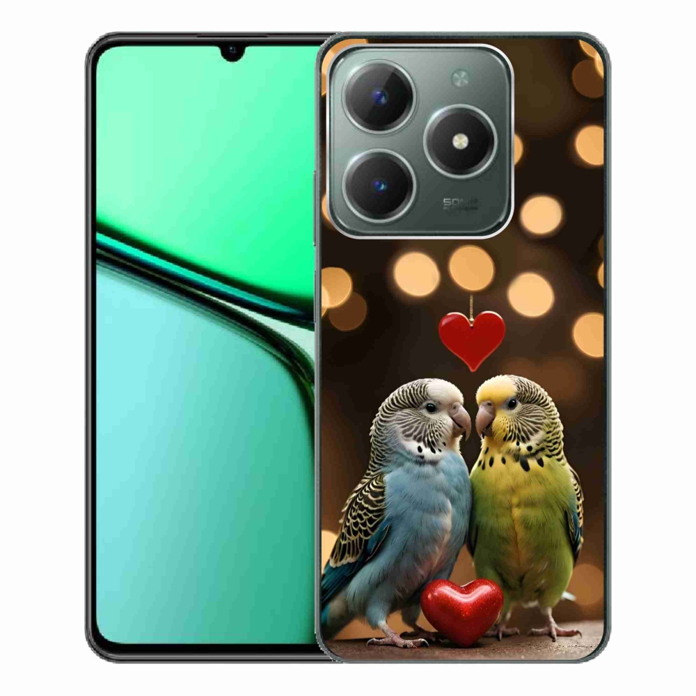 mmCase géltok a Realme C61-hez – szerelmes papagájok