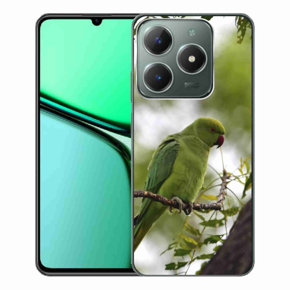mmCase gélhuzat a Realme C61-hez – zöld papagáj