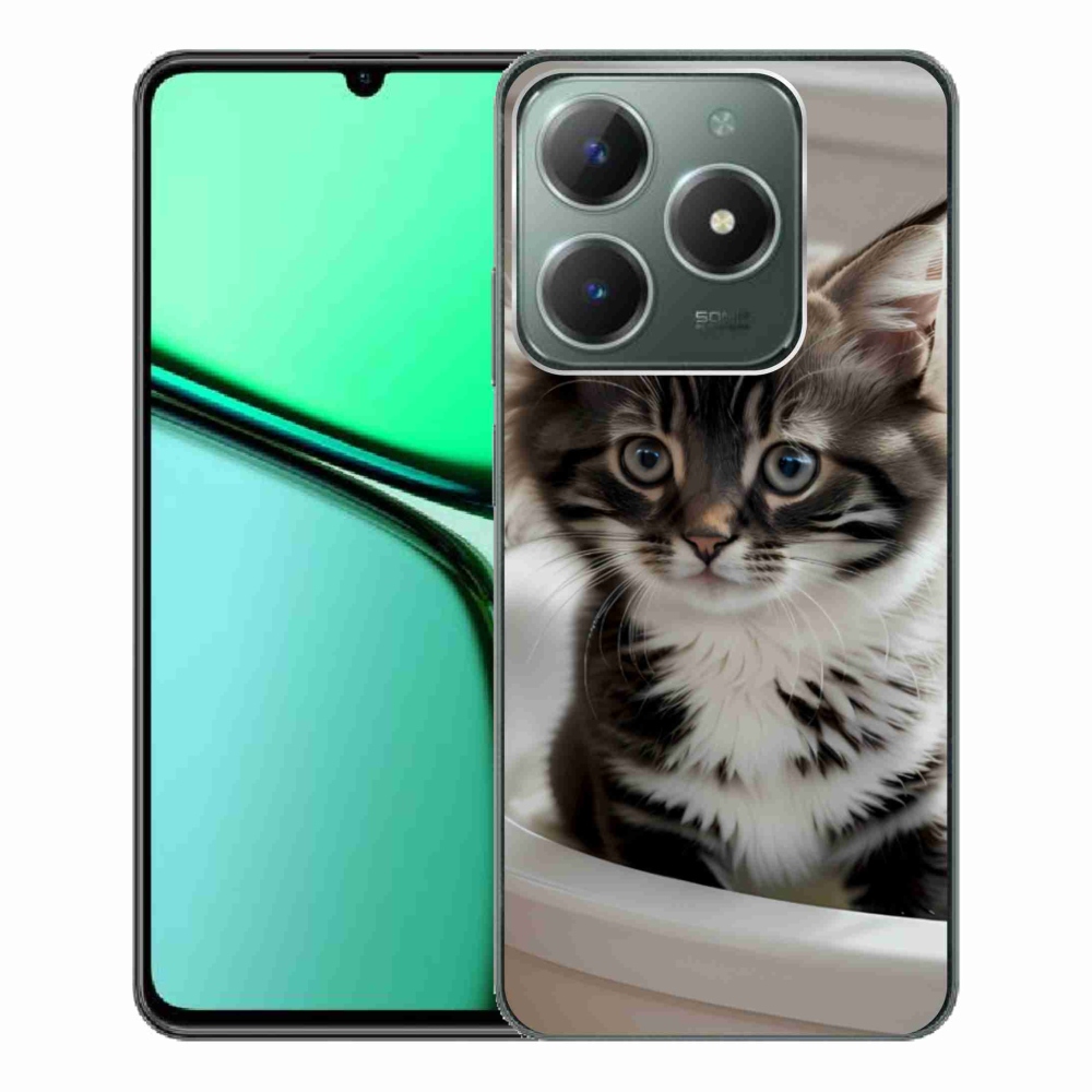 mmCase gél tok a Realme C61-hez – kíváncsi cica