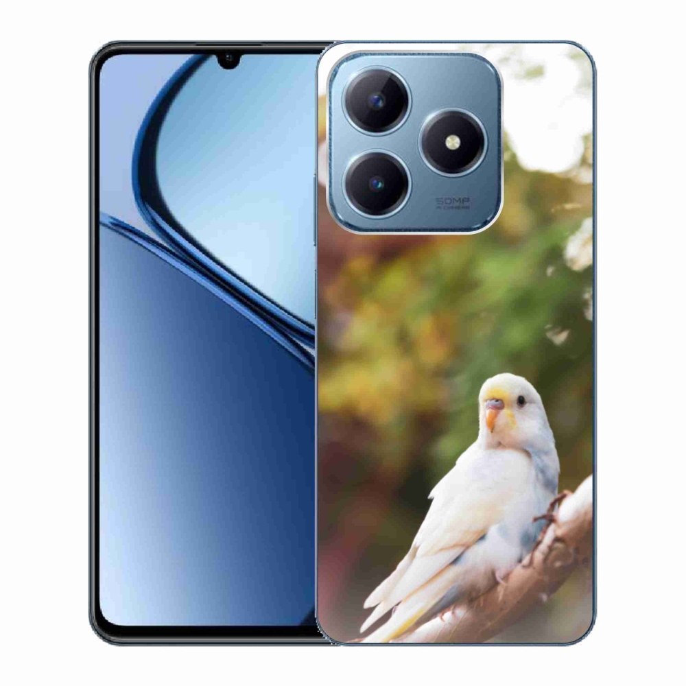 mmCase géltok a Realme C63-hoz – fehér papagáj