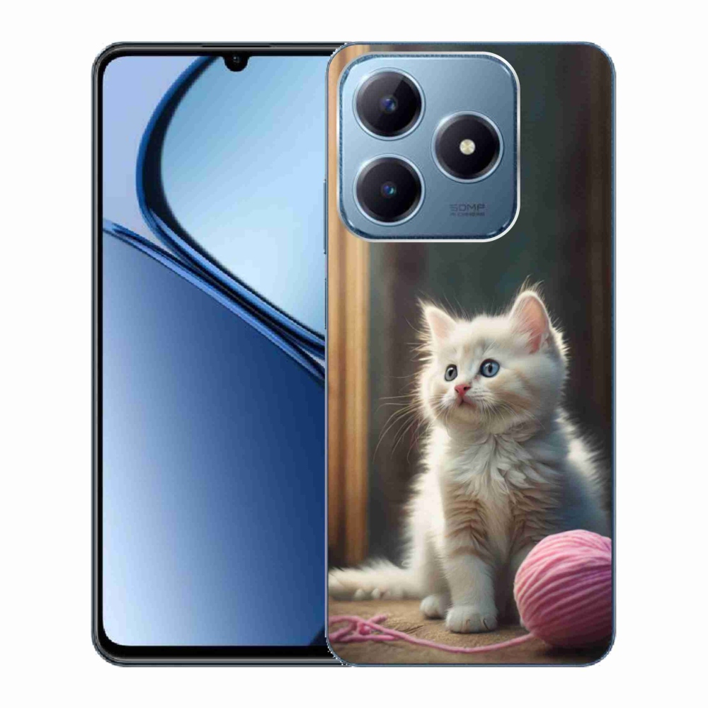 mmCase gél tok a Realme C63-hoz – fehér cica 2