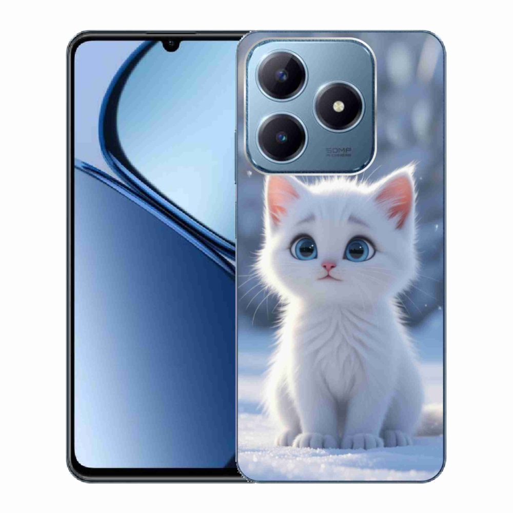 mmCase gél tok a Realme C63-hoz – fehér cica 3