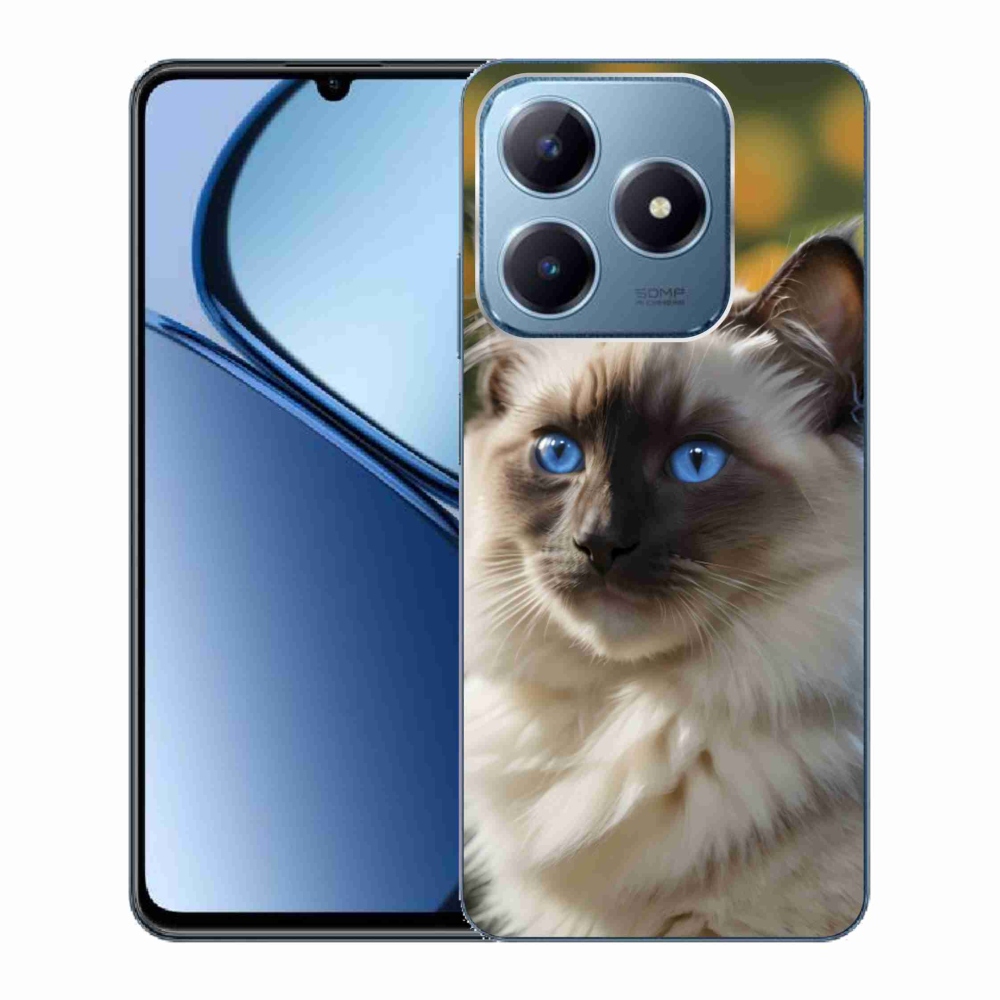 mmCase géltok a Realme C63-hoz – fehér ragdoll