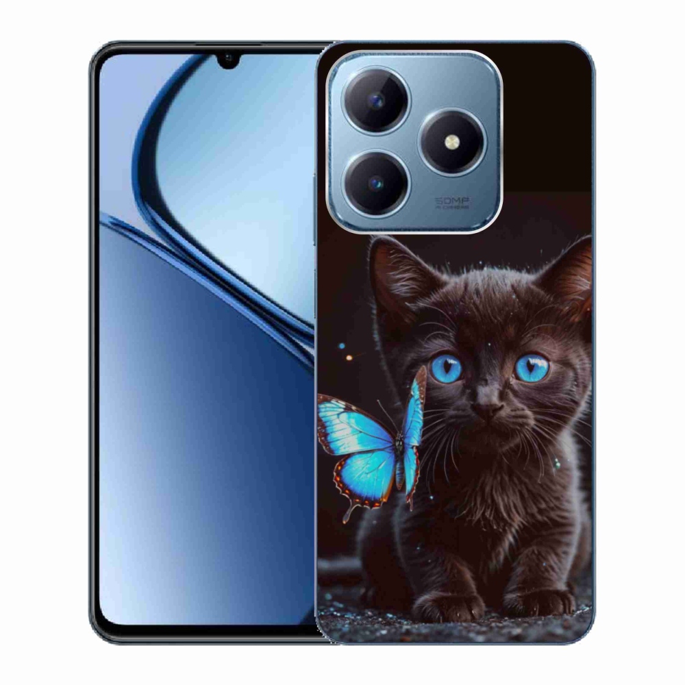mmCase gél tok a Realme C63-hoz – fekete cica 3
