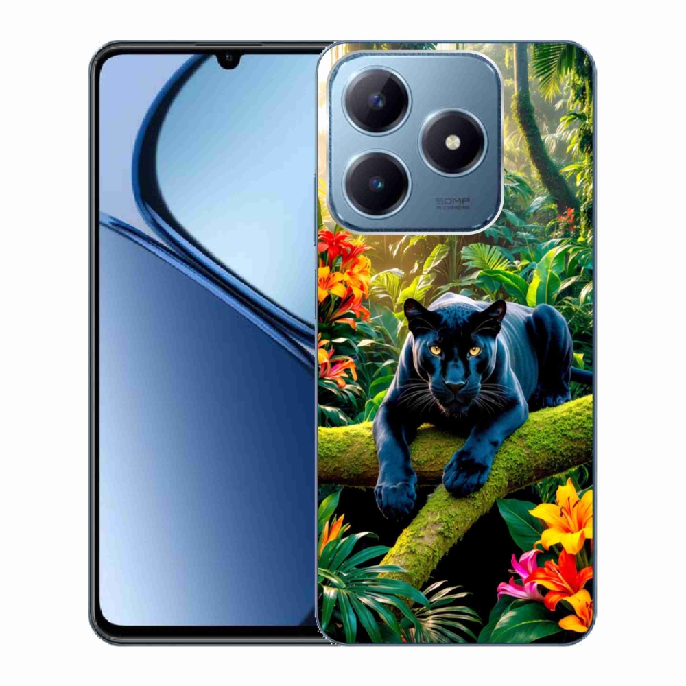 mmCase géltok a Realme C63-hoz – fekete párduc a dzsungelben