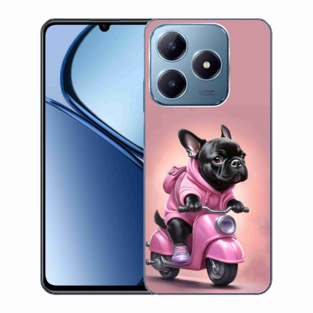 mmCase gél tok a Realme C63-hoz – francia buldog robogón