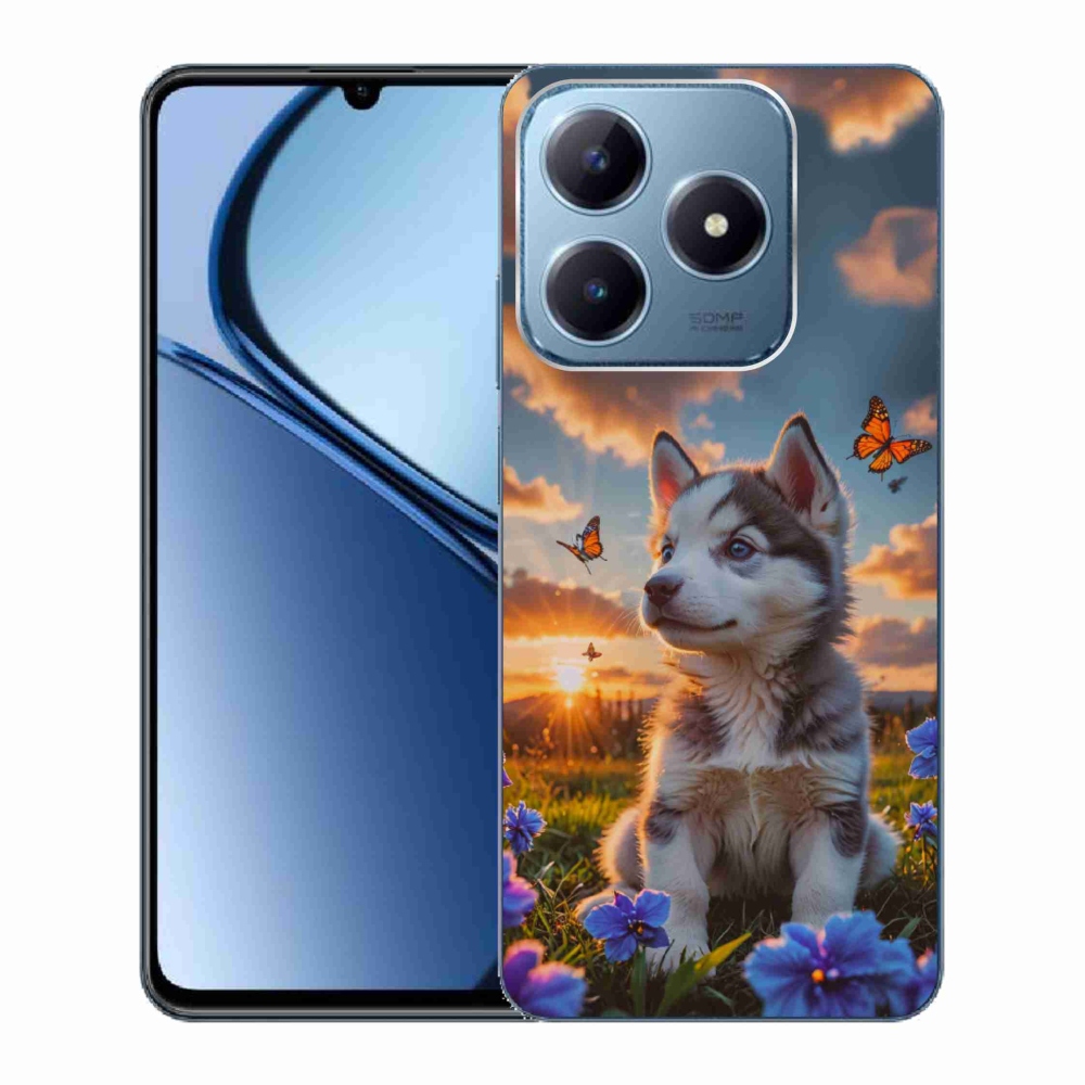 mmCase gél tok a Realme C63-hoz – husky naplementekor