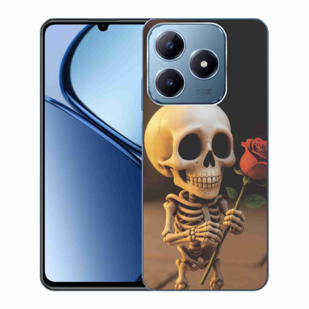 mmCase géltok a Realme C63-hoz – csontváz rózsával