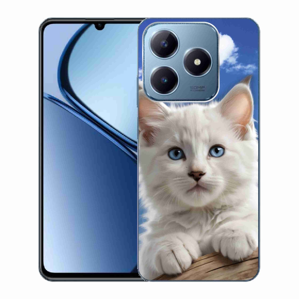 mmCase gél tok a Realme C63-hoz – cica és felhők