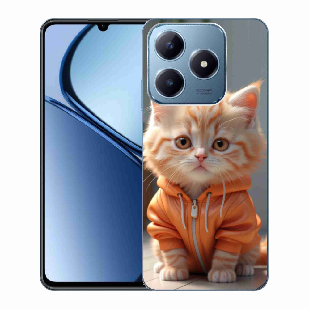 mmCase gél tok a Realme C63-hoz – pulóveres cica