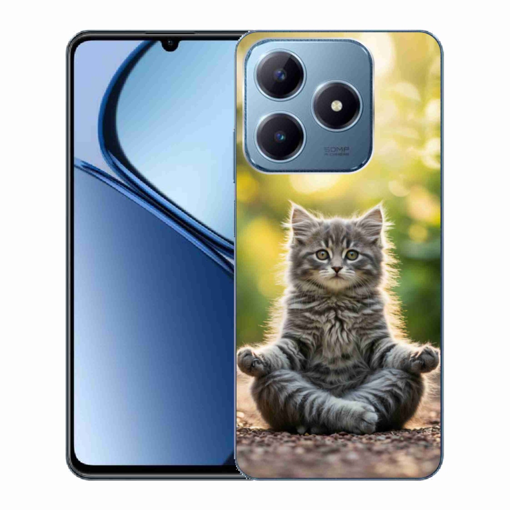 mmCase géltok a Realme C63-hoz – meditáló cica