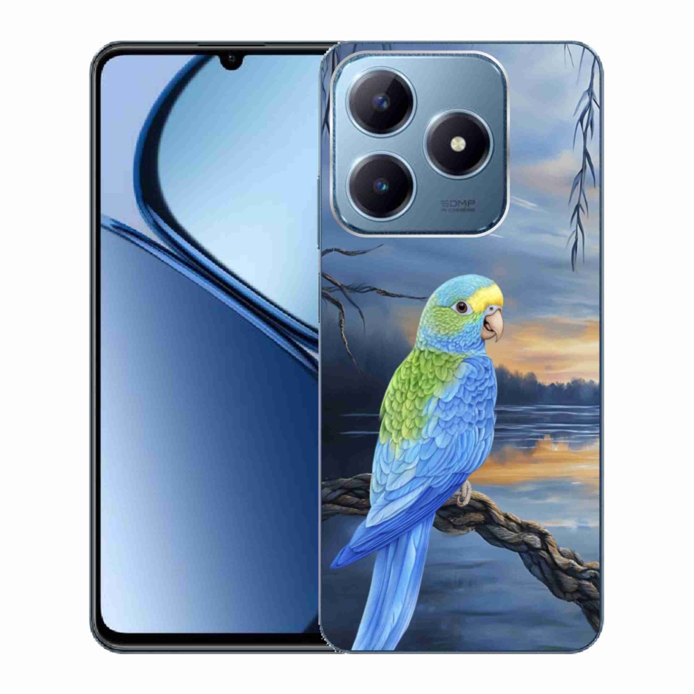 mmCase gélhuzat a Realme C63-hoz – kék papagáj