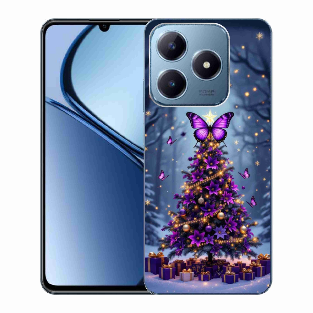mmCase gél tok a Realme C63-hoz – pillangós karácsonyfa