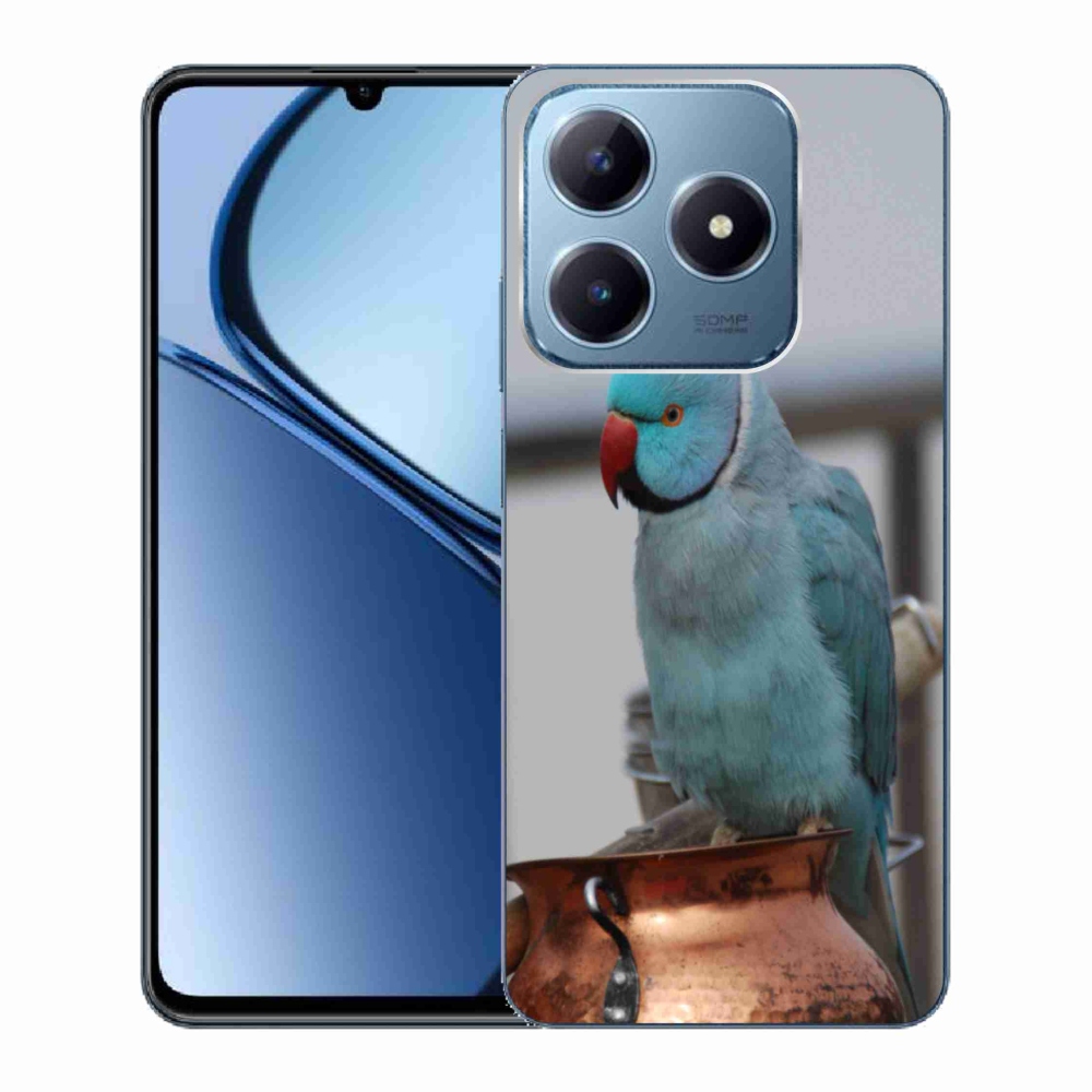 mmCase géltok a Realme C63-hoz – kék alexandri papagáj