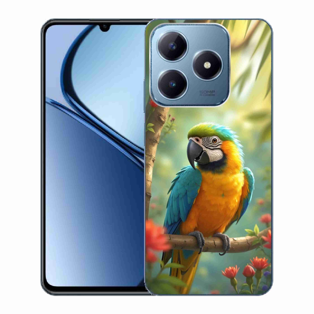 mmCase géltok a Realme C63-hoz – kék-sárga ara papagáj