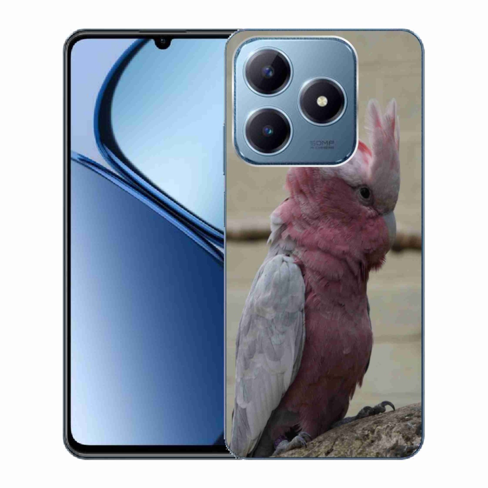 mmCase géltok a Realme C63-hoz – rózsaszín kakadu papagáj