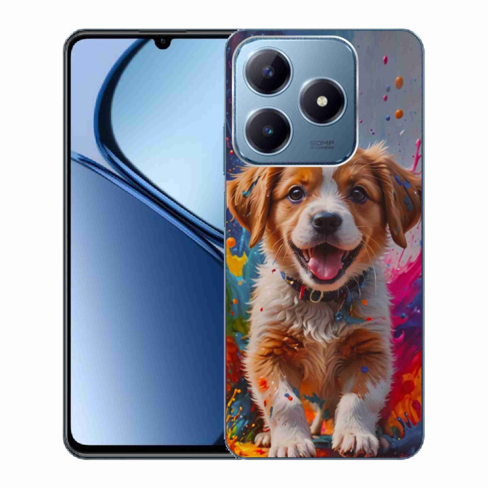 mmCase gél tok a Realme C63-hoz – aranyos kiskutya 3