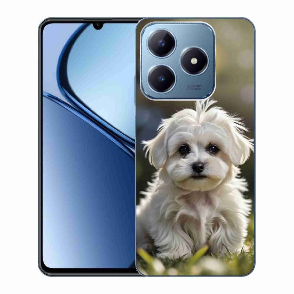 mmCase gél tok a Realme C63-hoz – aranyos máltai kutyus