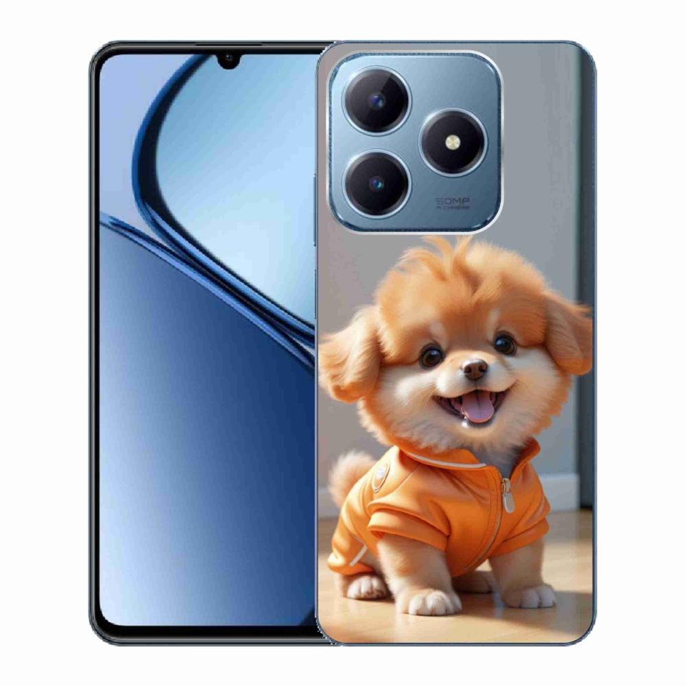 mmCase gél tok a Realme C63-hoz – aranyos pomerániai pulóverben