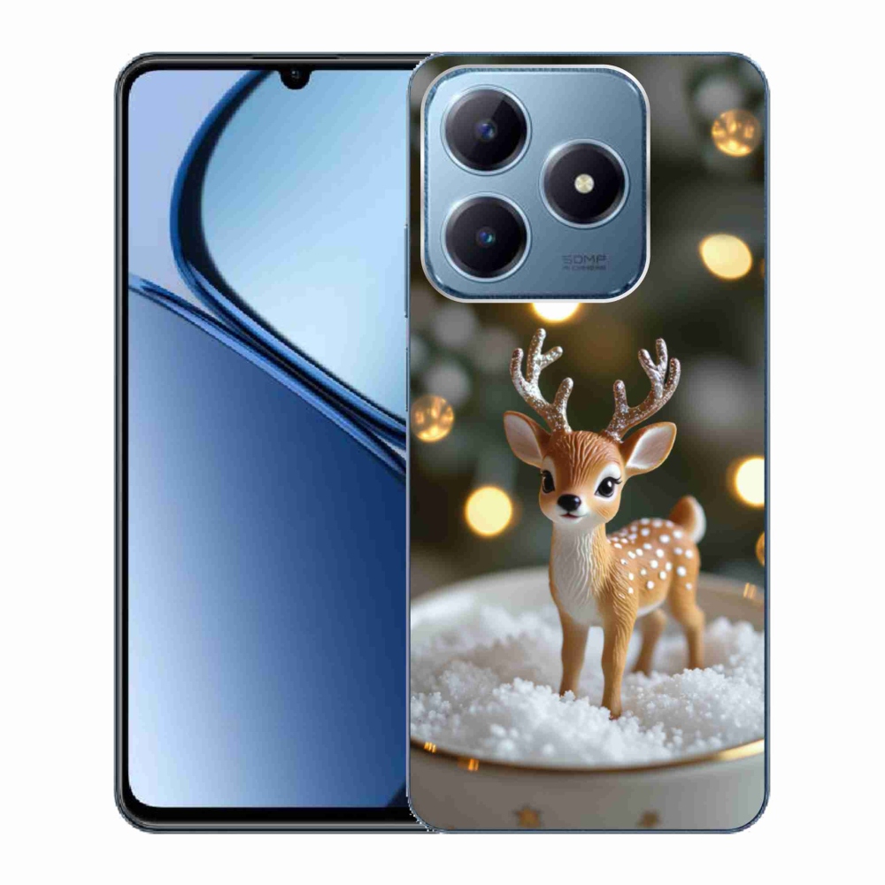 mmCase gél tok a Realme C63-hoz – aranyos karácsonyi szarvas