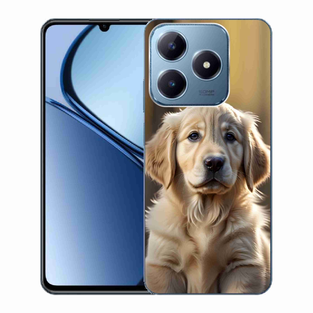 mmCase gél tok a Realme C63-hoz – aranyos arany retriever