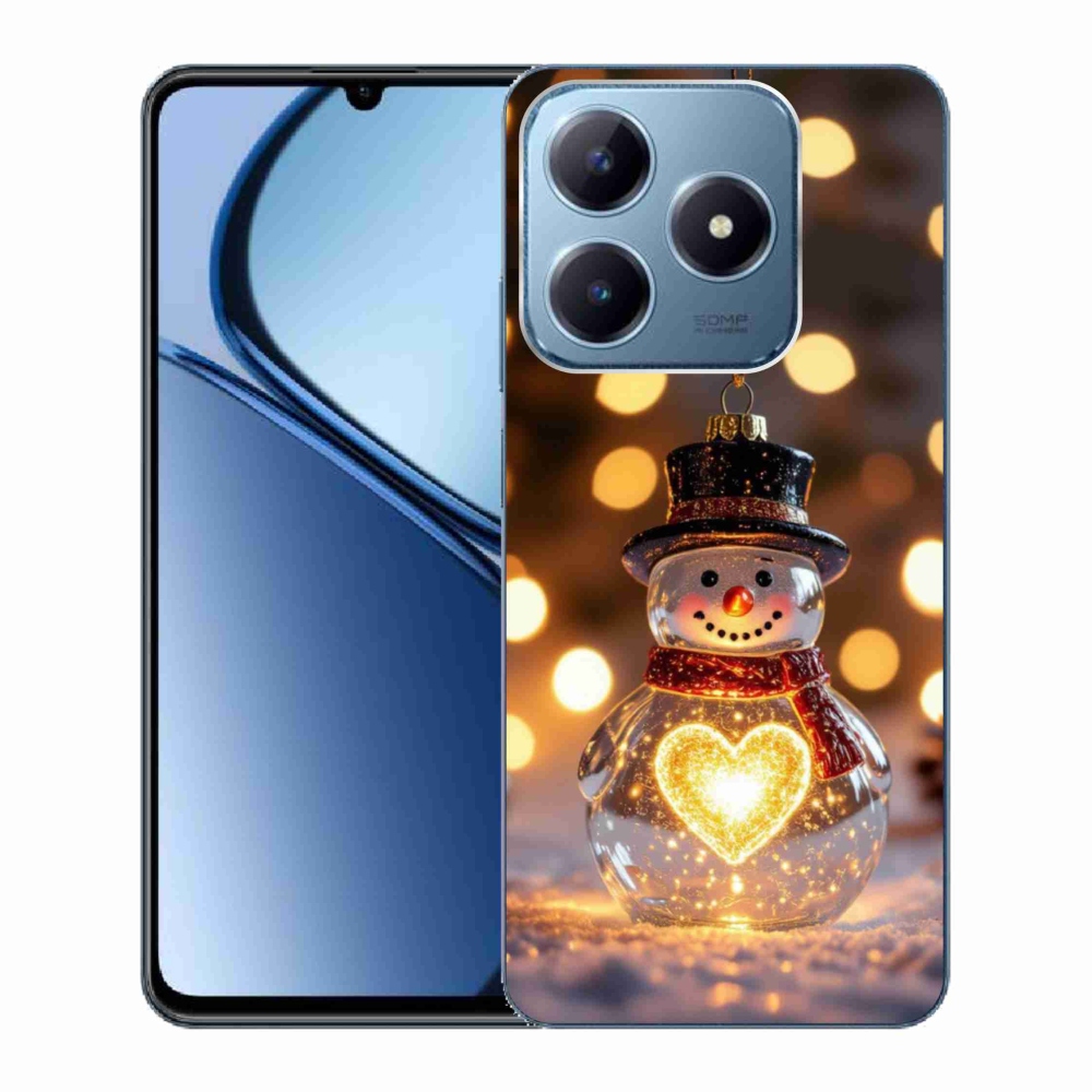 mmCase gél tok a Realme C63-hoz – világító karácsonyi hóember
