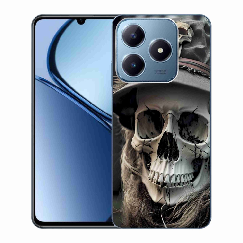 mmCase gélhuzat a Realme C63-hoz – sötét koponya