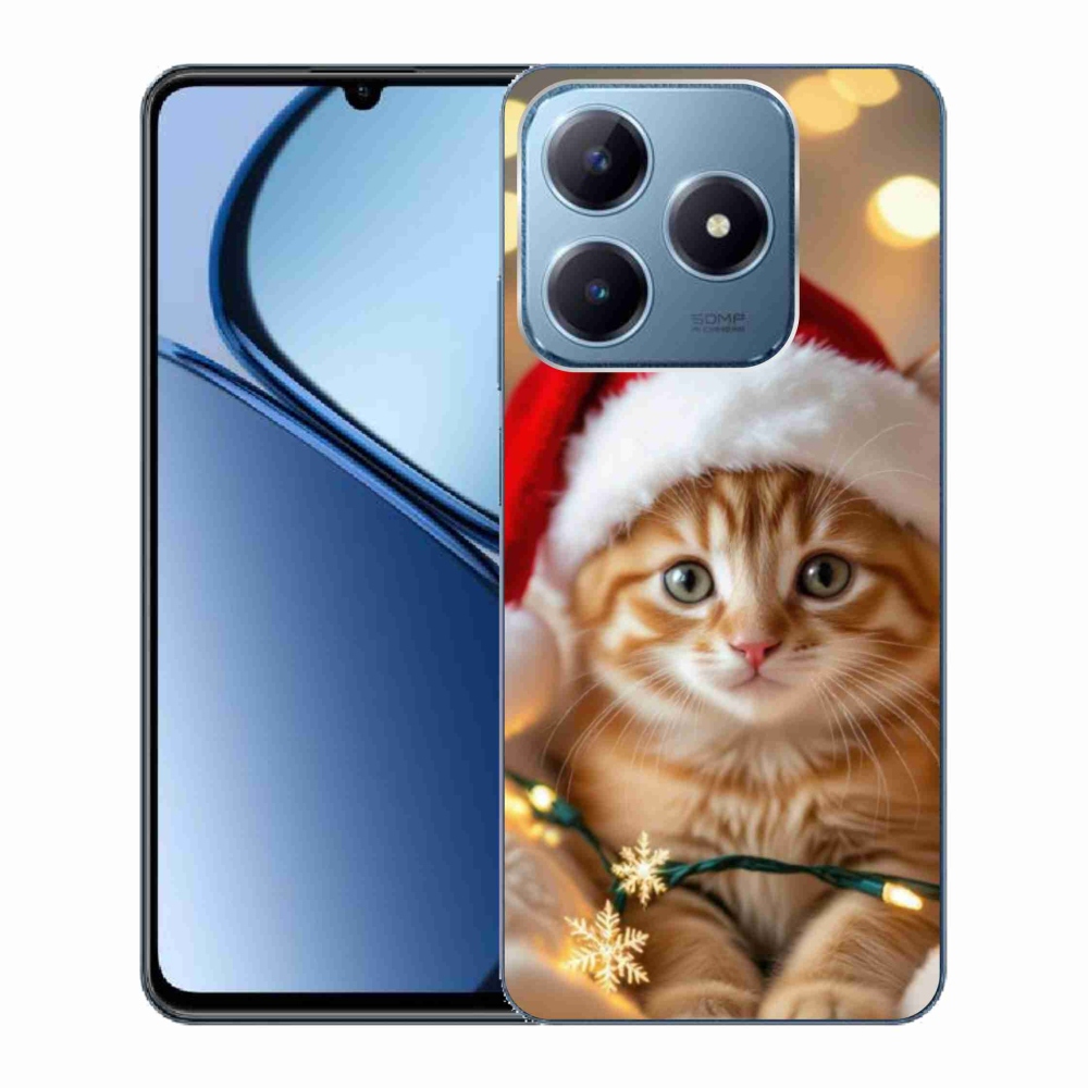 mmCase gél tok a Realme C63-hoz – karácsonyi cica