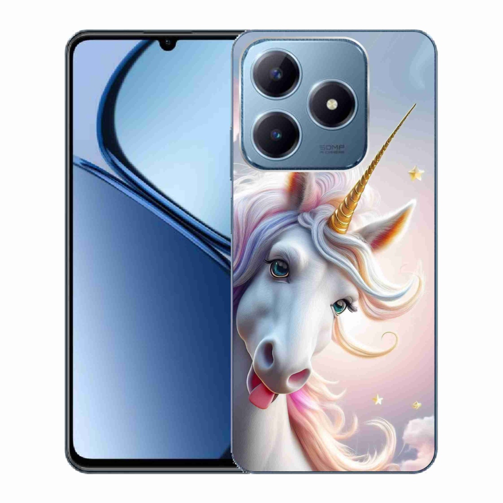 mmCase gélhuzat a Realme C63-hoz – vidám egyszarvú