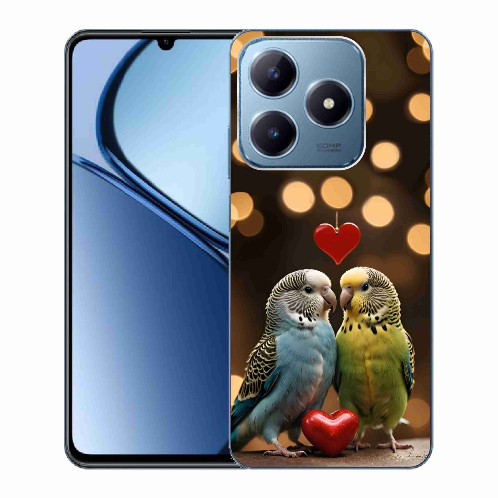 mmCase géltok a Realme C63-hoz – szerelmes papagájok