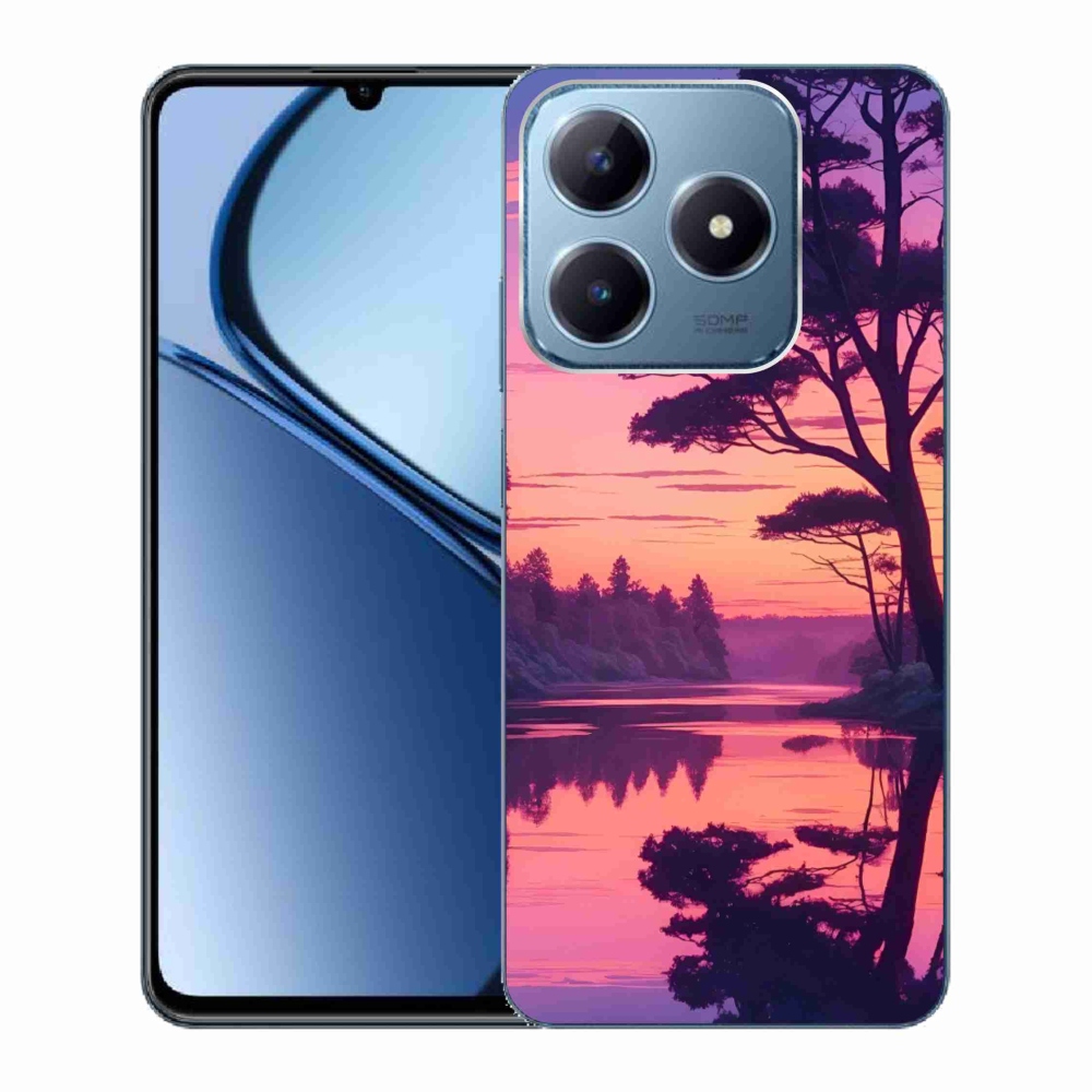 mmCase géltok a Realme C63-hoz – naplemente a tó felett