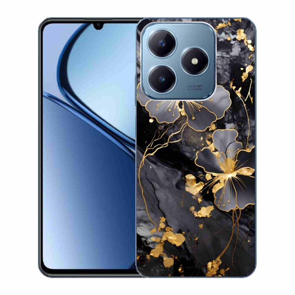 mmCase géltok a Realme C63-hoz – arany virágok