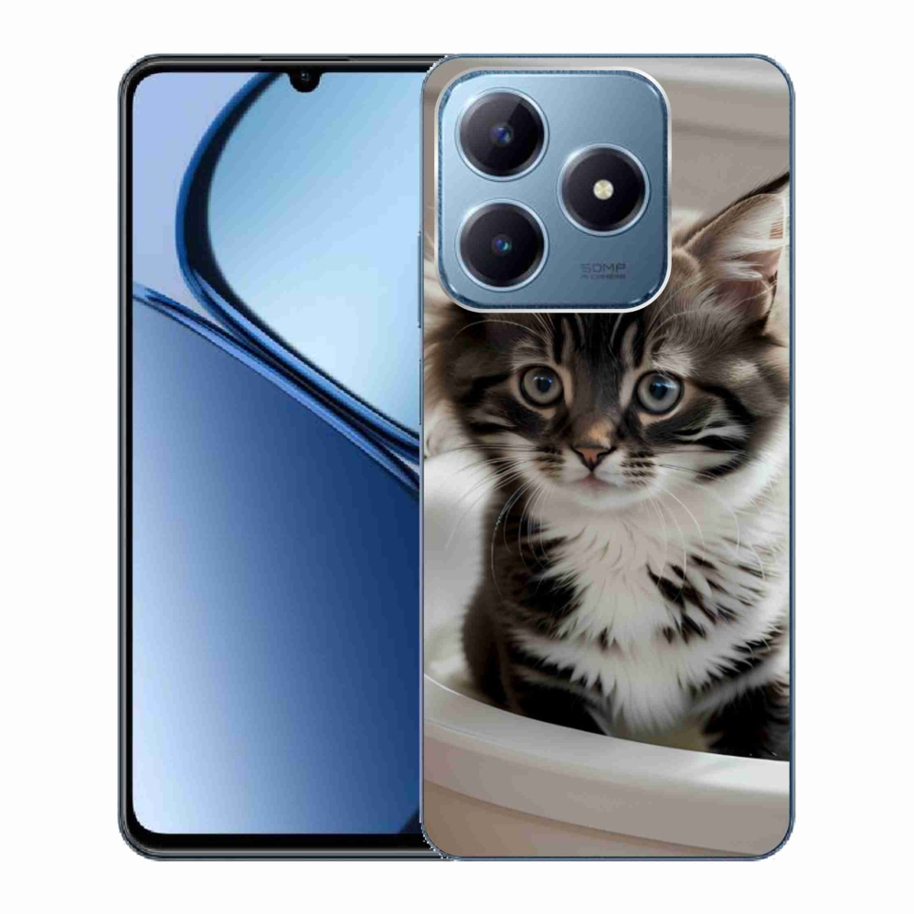 mmCase gél tok a Realme C63-hoz – kíváncsi cica