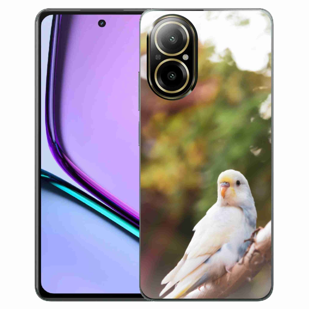 mmCase gél tok a Realme C67-hez – fehér papagáj