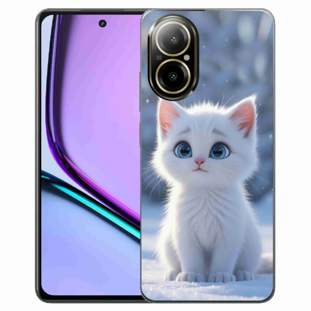 mmCase gél tok a Realme C67-hez – fehér cica 3
