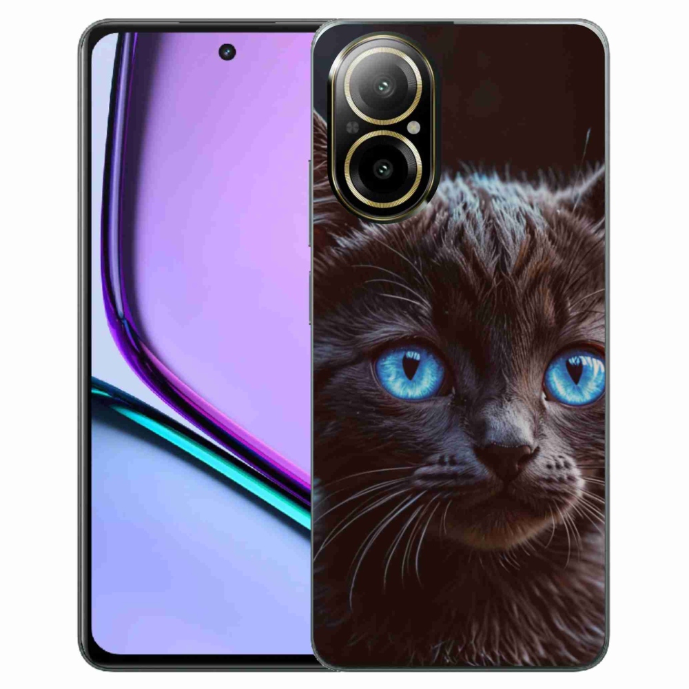 mmCase gél tok a Realme C67-hez – fekete cica 2