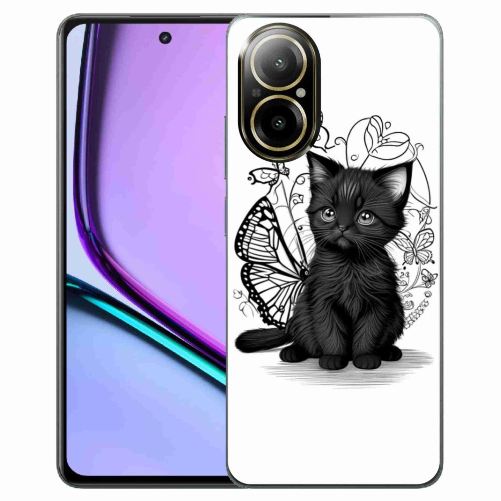 mmCase gél tok a Realme C67-hez – fekete cica