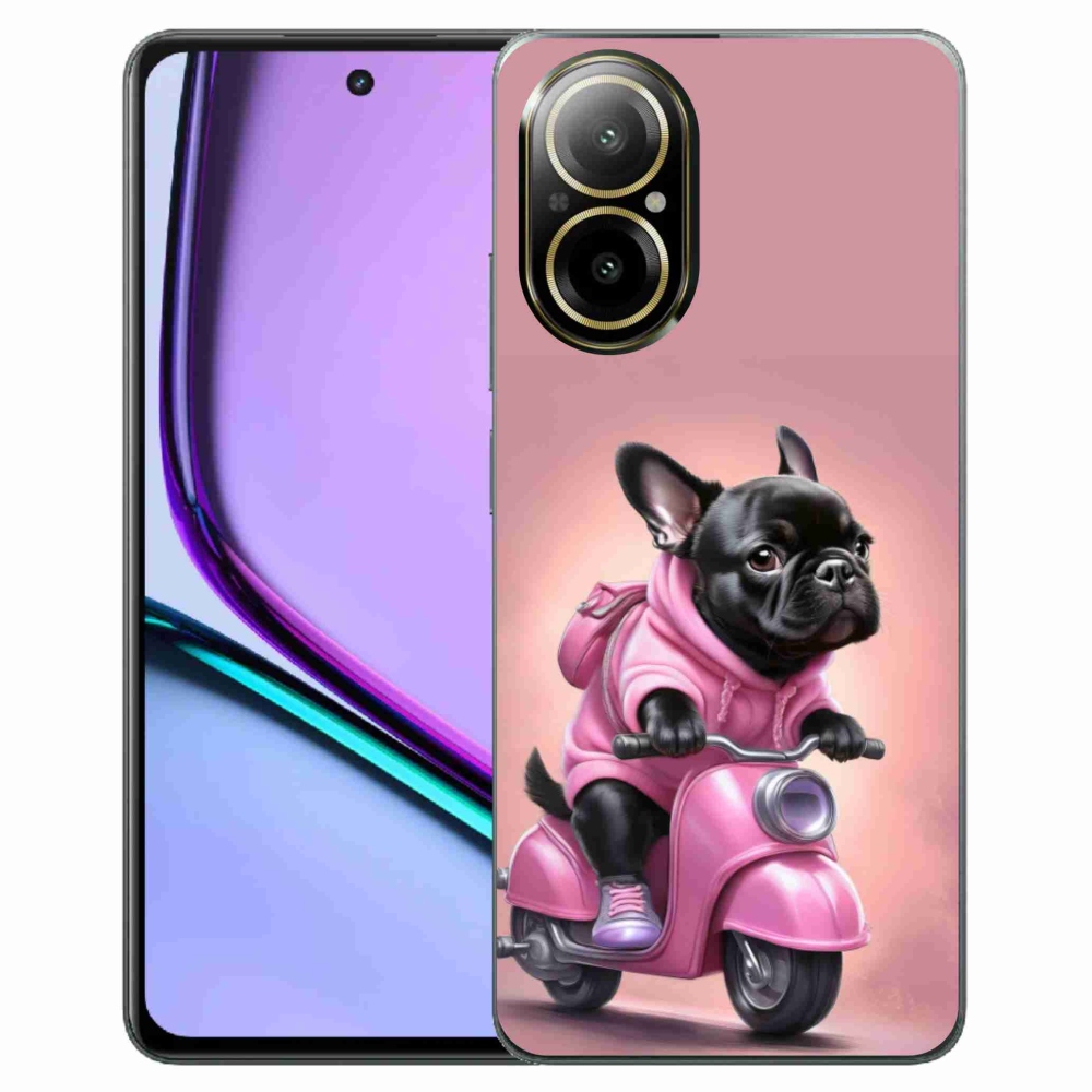 mmCase gél tok a Realme C67-hez – francia buldog robogón