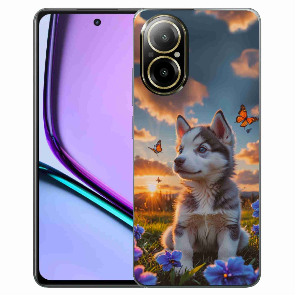 mmCase gél tok a Realme C67-hez – husky naplementekor