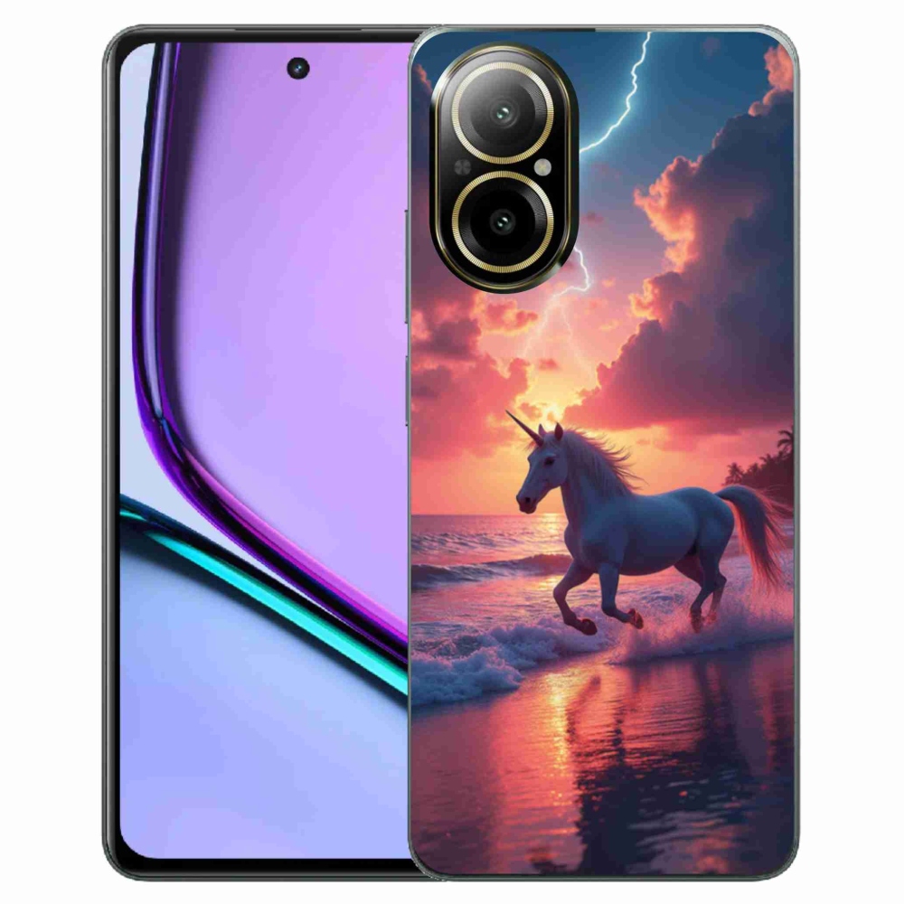 mmCase gél tok a Realme C67-hez – egyszarvú a tengerparton
