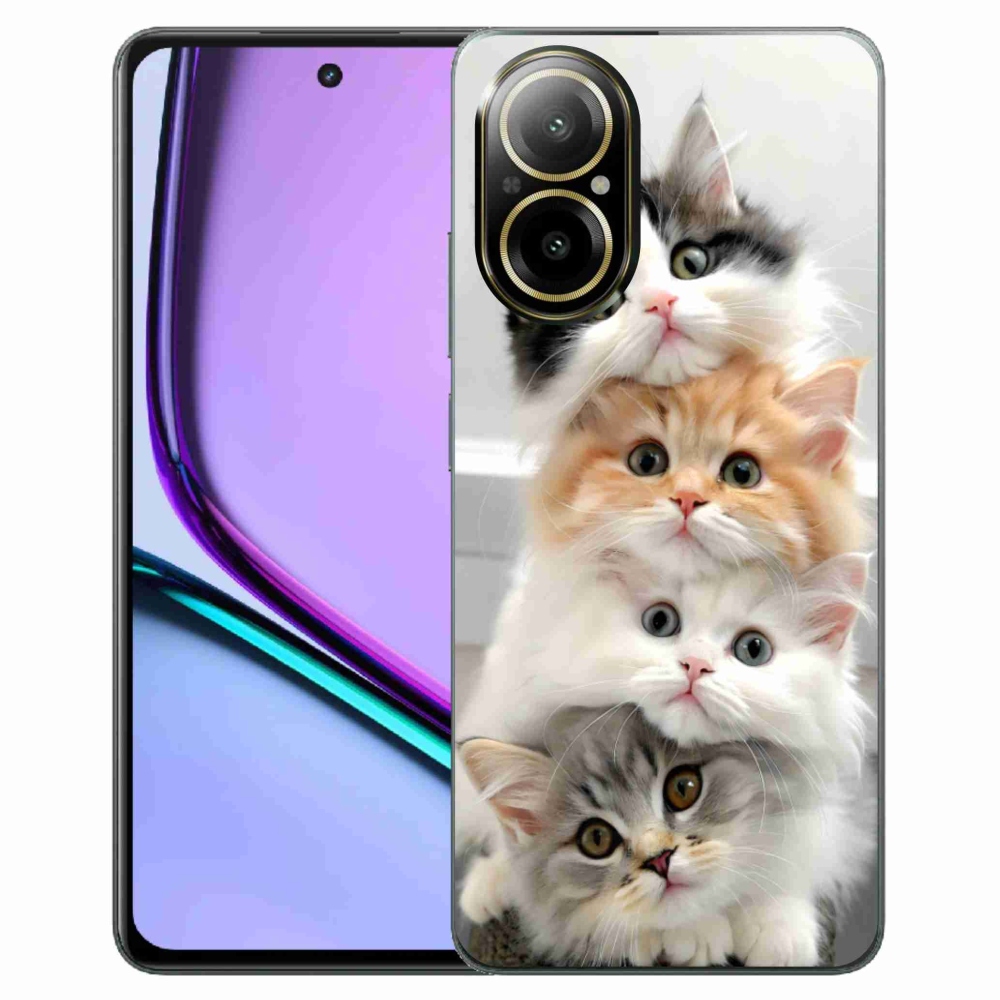 mmCase gél tok a Realme C67-hez – macskás csapat
