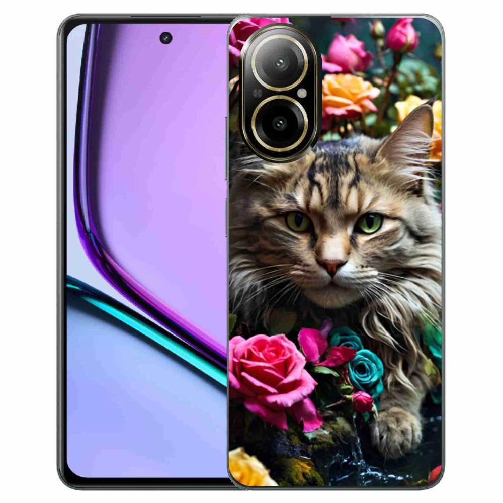 mmCase gélhuzat a Realme C67-hez – macskás mintázat 2