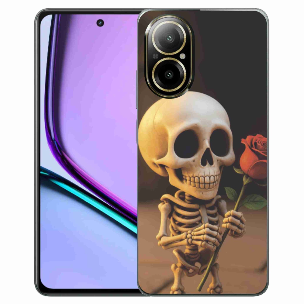 mmCase géltok a Realme C67-hez – csontváz rózsával
